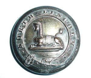 North Lincoln (10th Foot) Regiment Silver Plated Large Pattern Button …