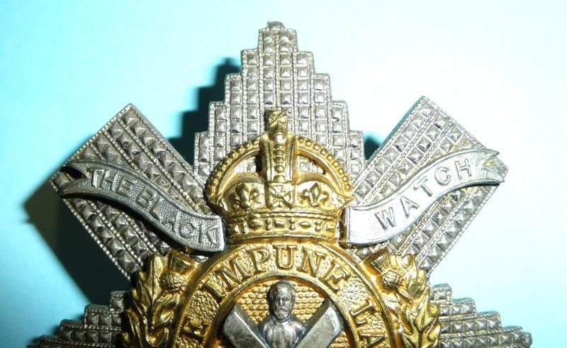 The Royal Highland Regiment of Canada (Black Watch) Officer's Silver Plate and Gilt Glengarry Badge - Stunning! — image 2