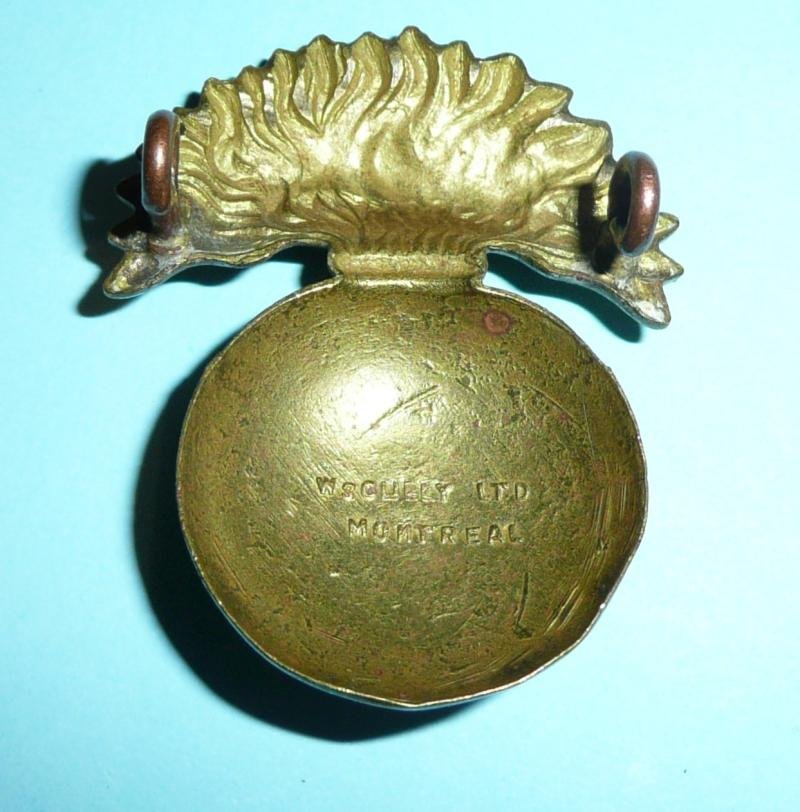 WW2 Canada - Princess Louise Fusiliers Bi-Metal Cap Badge - Scully Marked — image 2