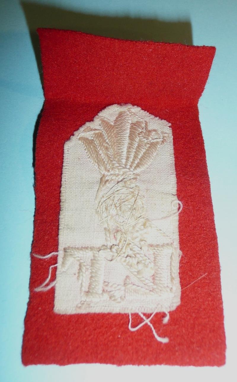 Boer War / WW1 Lancashire Fusiliers Khaki Tropical Helmet Flash — image 4