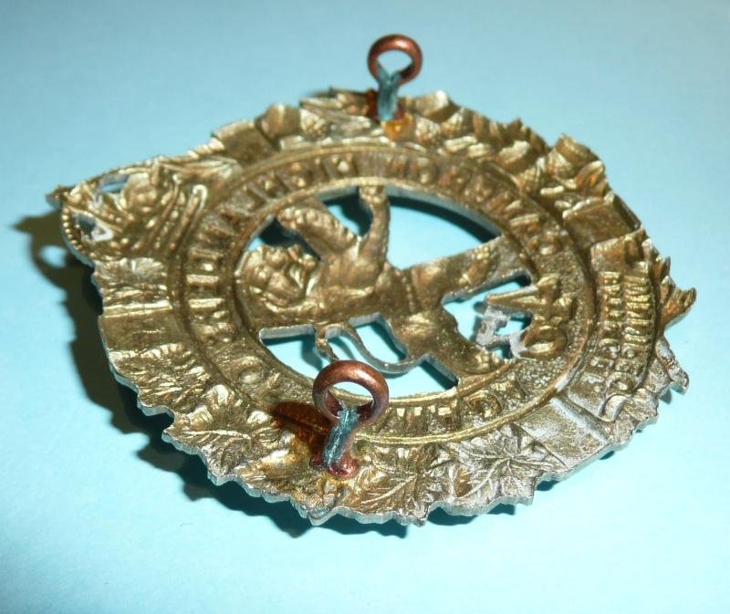 WW1 Canada - 43rd CEF (Winnipeg) Cameron Highlanders of Canada White Metal Glengarry Cap Badge — image 3