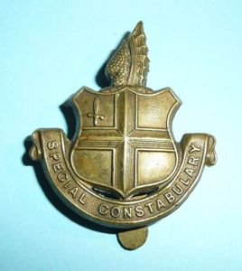 City of London Special Constabulary Police Brass Cap Badge - …