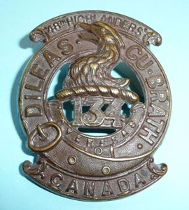 WW1 Canada - 134th CEF 48th (Toronto) Highlanders Canadian Expeditionary …