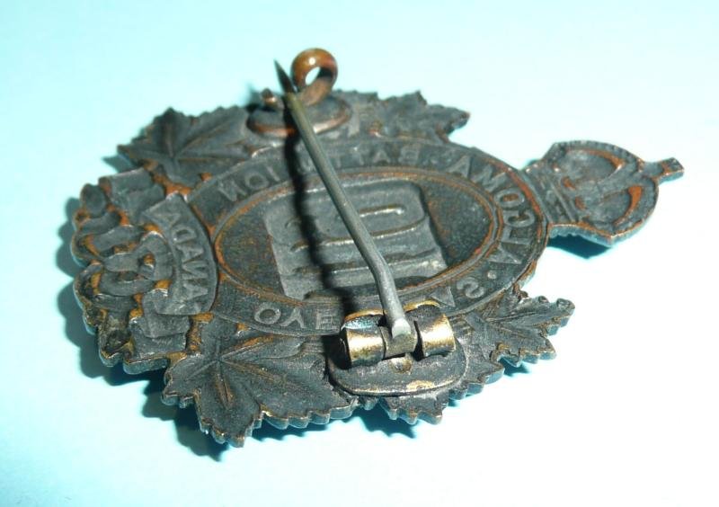 WW1 Canada - 119th CEF (Algoma) Battalion, Canadian Expeditionary Force Overseas Cap Badge — image 4