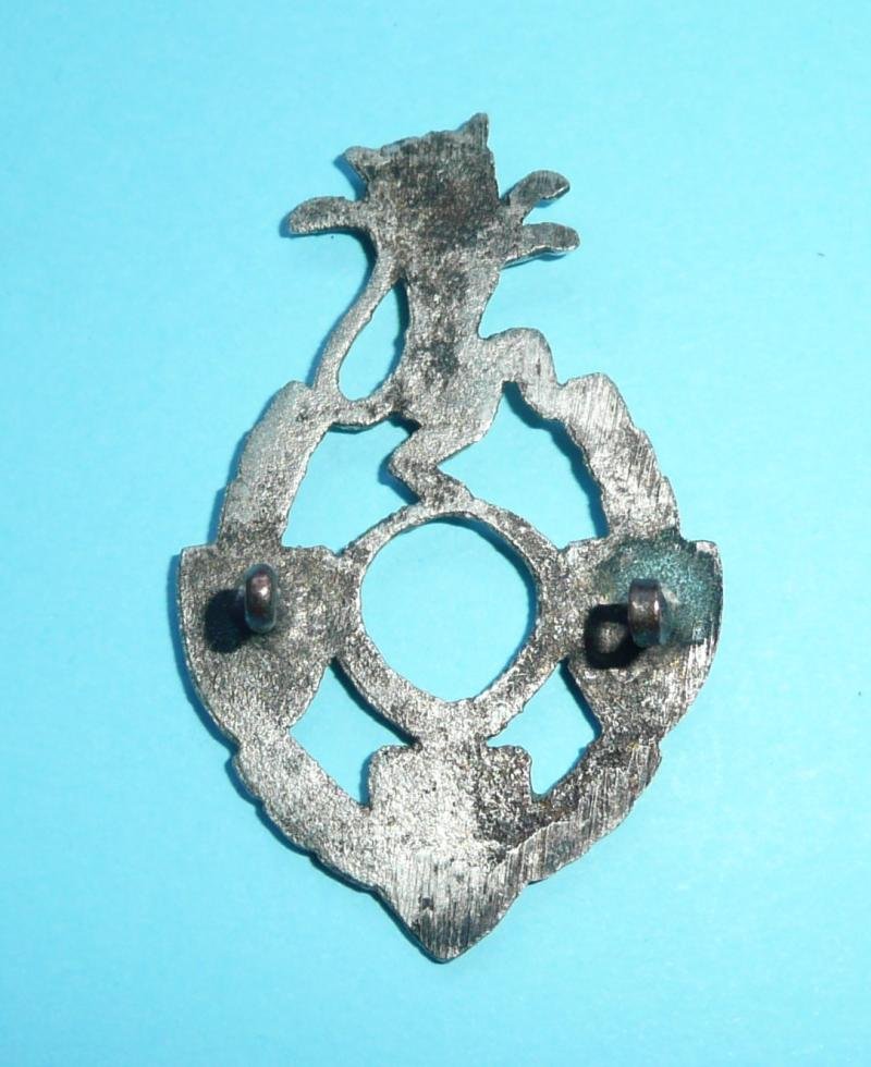 WW2 East African Electrical & Mechanical Engineers (EAEME) Cast White Metal Cap Badge — image 2