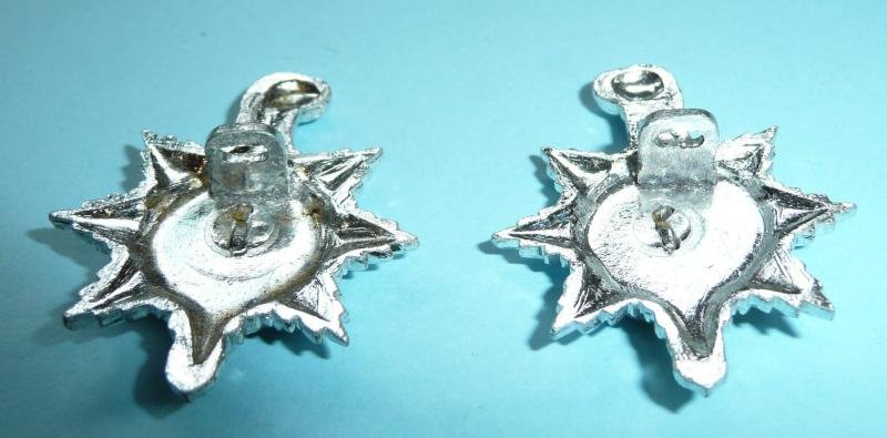 Queen's Regiment AA Anodised Staybrite Facing and Matched Collar Badges — image 3