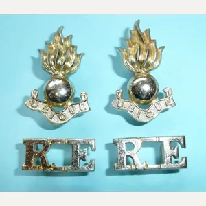 Royal Engineers AA Anodised Set of Insignia