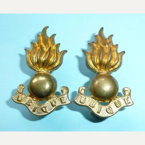 Royal Engineers Matched Pair of Gilding Metal Collar Badges