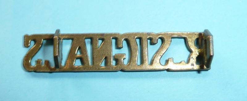 Royal Corps of Signals Brass Metal Shoulder Title — image 2
