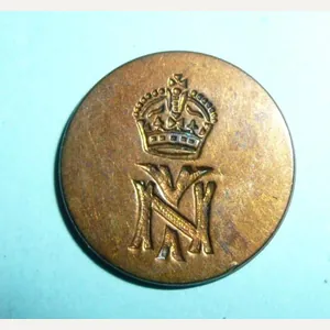 Northamptonshire Yeomanry Medium Pattern Flat Button
