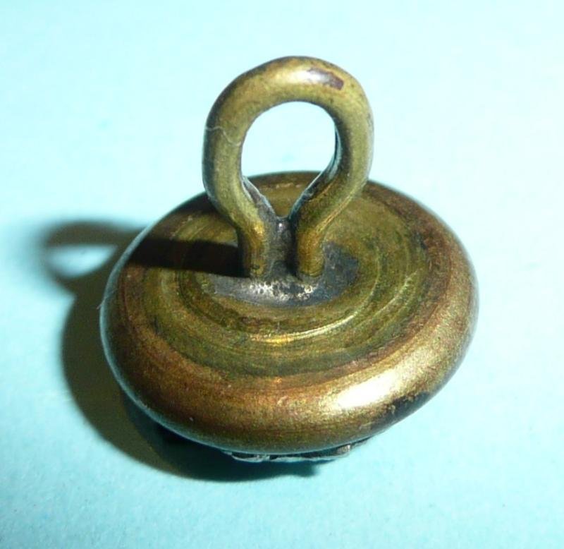 Royal Army Medical Corps RAMC Mounted Silver Plate & Gilt Officer's Small Pattern Cap / Mess Dress Button, King's Crown — image 2