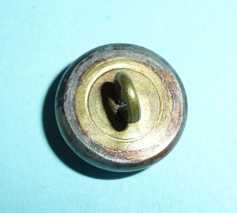 Royal Army Medical Corps RAMC Volunteers / Territorial Silver Plated Officer's Small Pattern Silver Plated Cap / Mess Dress Button, King's Crown — image 2