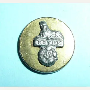 East Lancashire Regiment Officer's Mounted Flat Mess Dress Button