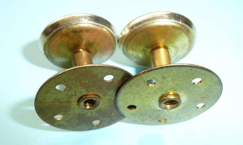 Pair of British Army Generals Screw post buttons, anodised aluminum — image 3