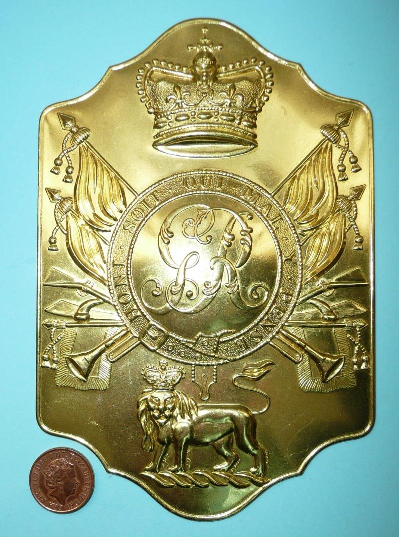 COPY - British Napoleonic War General Service Pattern Stove Pipe Shako Plate — image 3