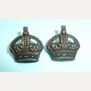 British Army Major's Pair of OSD Bronze Rank Crowns, King's …