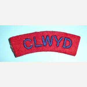 Wales Welsh - County CLWYD Shoulder Title Royal Engineers