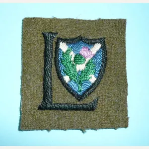 Early Scottish 52nd Lowland Division Woven Formation Sign