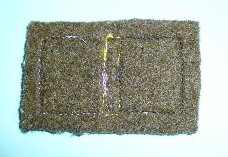 Essex Regiment Regimental Felt Cloth Flash Designation Patch on Original Battledress Panel — image 2