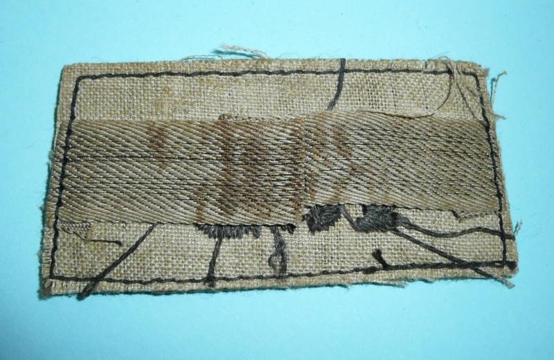 WW2 RS - Royal Scots Woven Black on Khaki Epaulette Slip-On Shoulder Title — image 2