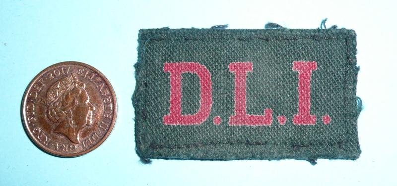 WW2 Durham Light Infantry (DLI ) Printed Pagri Style Shoulder Title as worn by officers of the 1st Battalion in Italy in 1944 — image 2