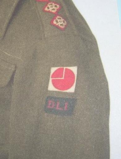 WW2 Durham Light Infantry (DLI ) Printed Pagri Style Shoulder Title as worn by officers of the 1st Battalion in Italy in 1944 — image 4