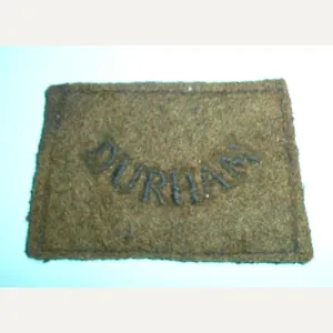 Durham Light Infantry ( DLI ) Embroidered Black on Khaki …