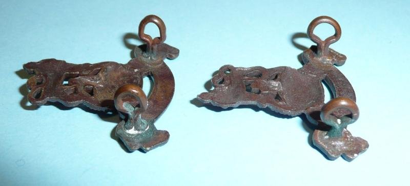 Royal Army Pay Corps (RAPC) Matched Facing Pair of Officer's OSD Collar Badges, King's Crown — image 3