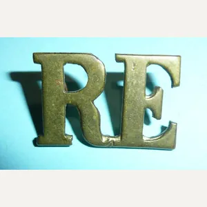 Royal Engineer (RE) Brass Metal Shoulder Title