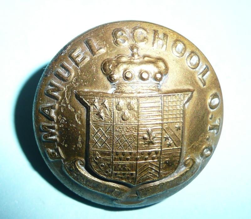 Emanuel School (Wandsworth) Officer Training Corps (OTC) Pair of Brass Buttons — image 3