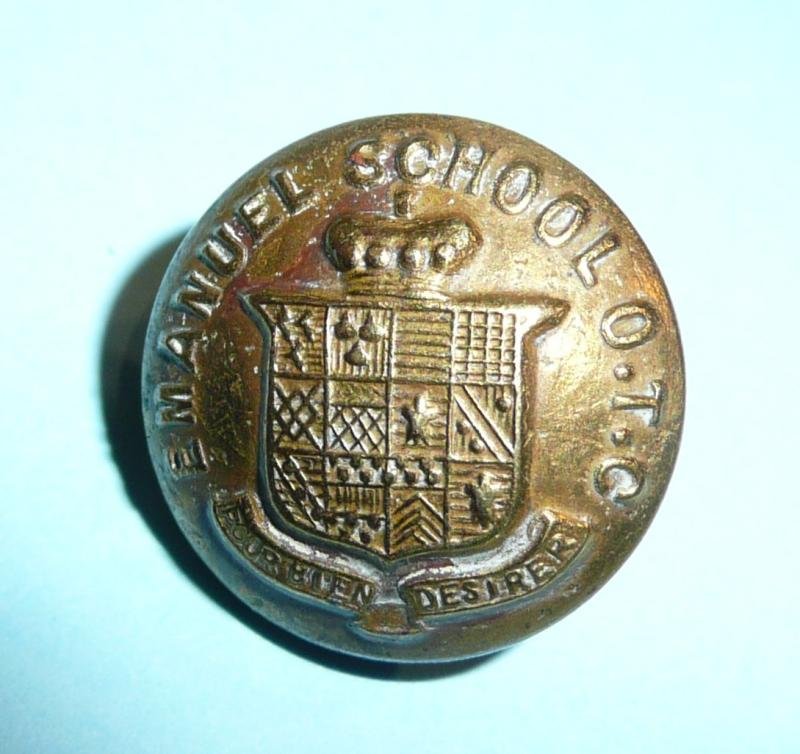 Emanuel School (Wandsworth) Officer Training Corps (OTC) Pair of Brass Buttons — image 4