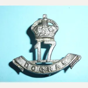 British Indian Army - 17th Dogra Regiment Officer's Cap Badge