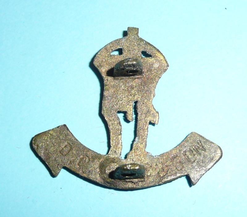 British Indian Army - 17th Dogra Regiment Other Ranks Cast Brass Cap Badge - Maker marked — image 2