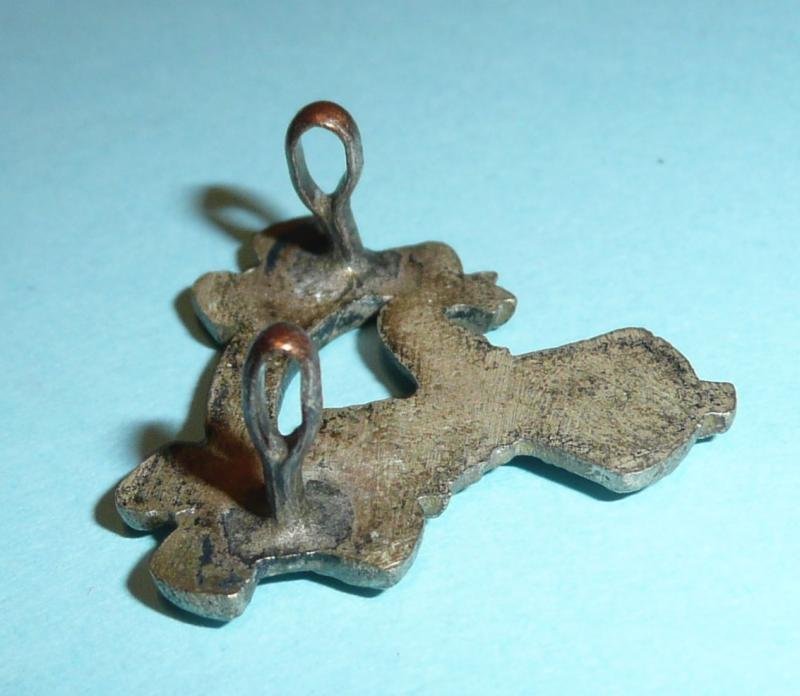 Indian Auxiliary Force (AFI) East Coast (Volunteer) Battalion Officers Frosted Silver Cap Badge — image 4