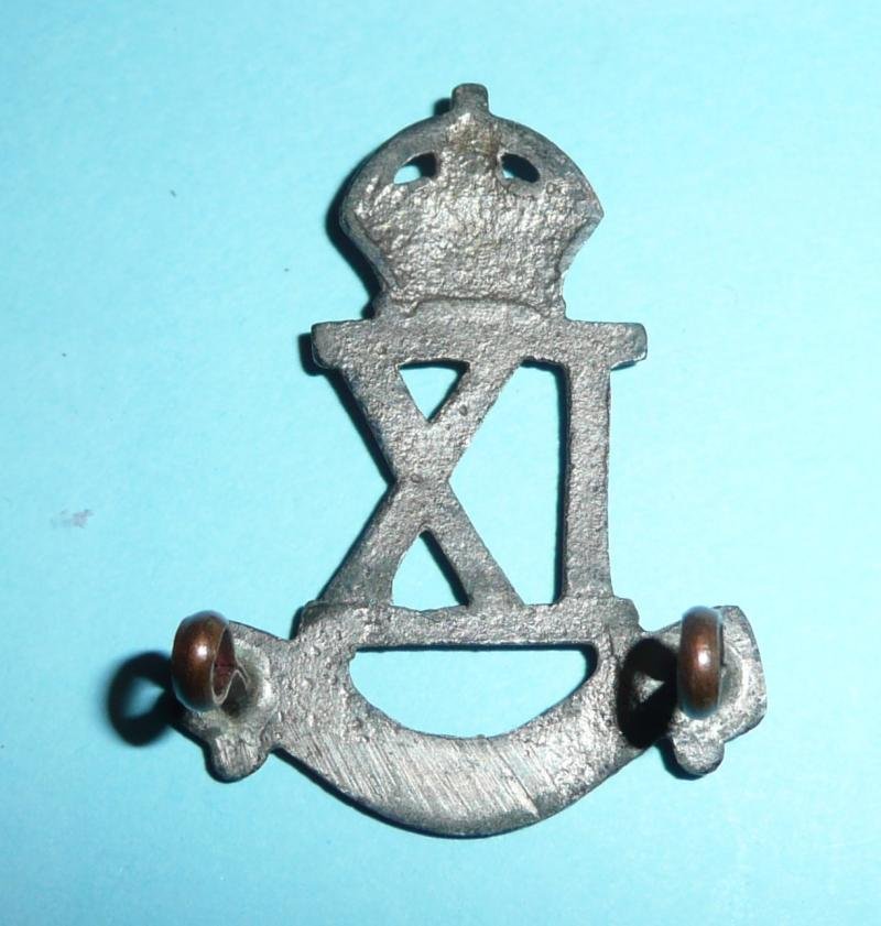 British Indian Army - 9th JAT Regiment Officer's Silver Plated Cap Badge — image 2