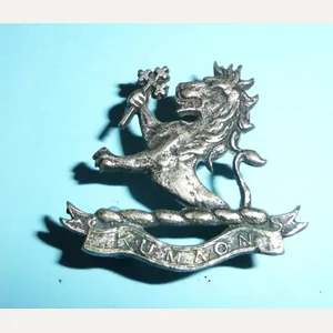 British Indian Army - Kumaon Regiment Officer's Silver Plated Cap …