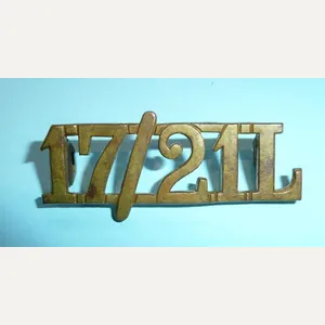 17 / 21st Lancers Other Ranks White Metal Collar Mottoes