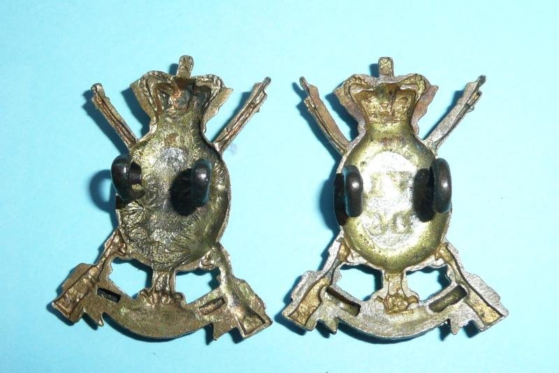 6th Dragoon Guards QVC Other Ranks Bi-Metal Collar Badges — image 2