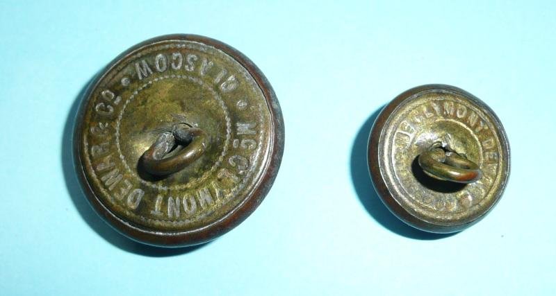 Scottish Horse Yeomanry Other Ranks Buttons - Scarce Maker — image 2