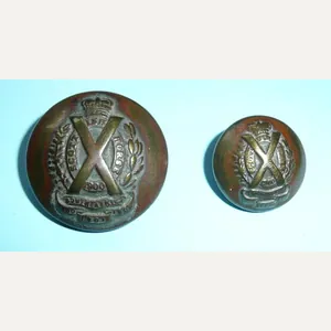 Scottish Horse Yeomanry Other Ranks Buttons - Scarce Maker