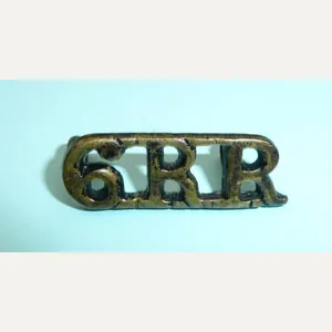Indian Army - 6RR 6th Rajputana Rifles Blackened Brass Shoulder …