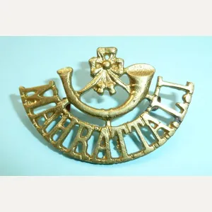 Indian Army - Mahratta Light Infantry Cast Brass Shoulder Title
