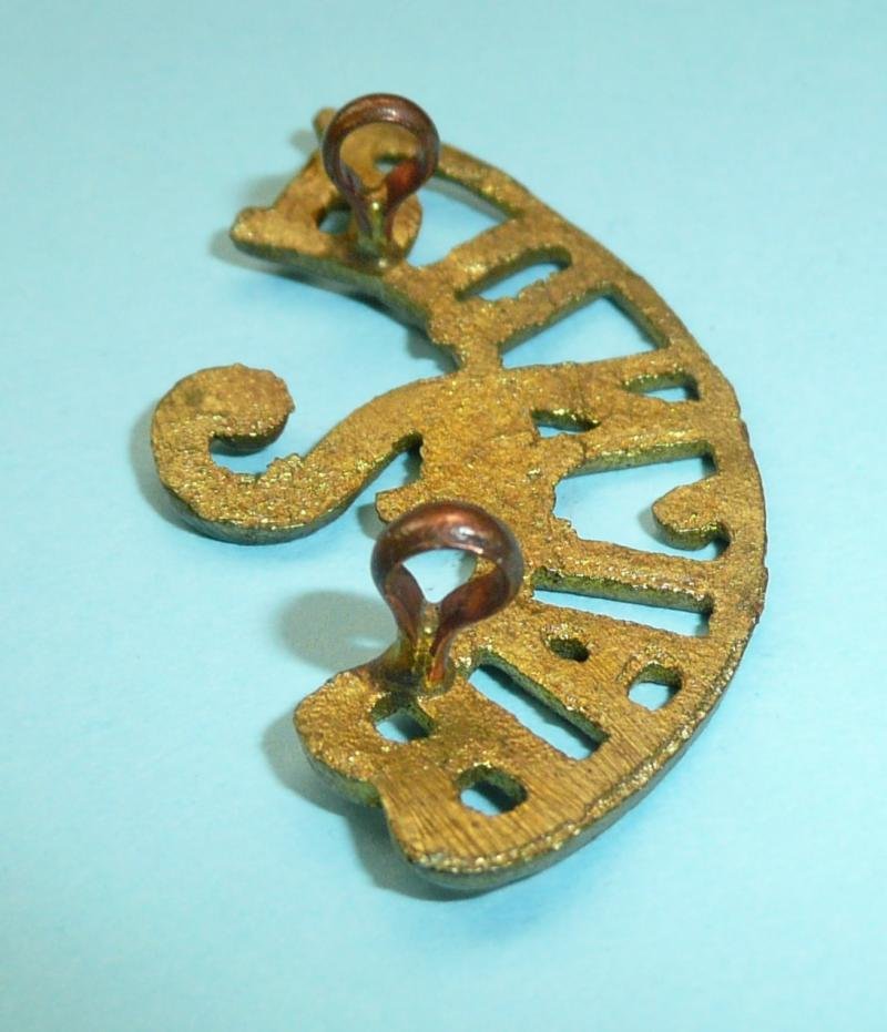 Indian Army - 2nd Punjab Regiment Cast Brass Shoulder Title — image 2