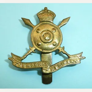 WW2 India - Indian Army Madras Regiment Cast Brass Cap …