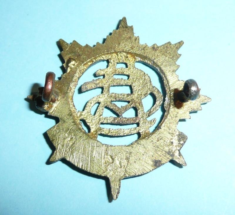 WW2 East African Army Service Corps Sand iCast Brass Cap Badge — image 2
