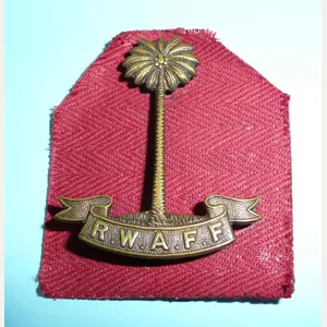 Royal West African Frontier Force (RWAFF) Cap Badge With Backing
