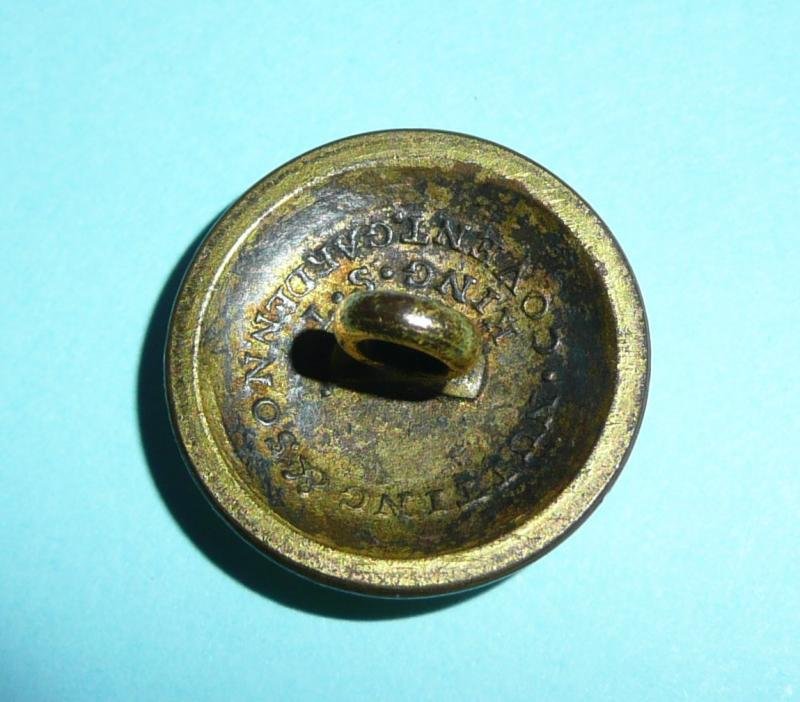 Georgian / Napoleonic Oxfordshire Eastern Battalion Local Militia Officer's Gilt Open Backed Tunic Coatee Button — image 2