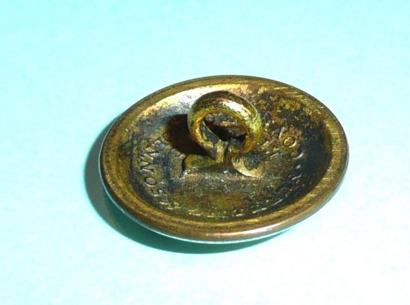 Georgian / Napoleonic Oxfordshire Eastern Battalion Local Militia Officer's Gilt Open Backed Tunic Coatee Button — image 3