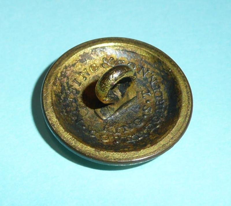 Georgian / Napoleonic Oxfordshire Eastern Battalion Local Militia Officer's Gilt Open Backed Tunic Coatee Button — image 4