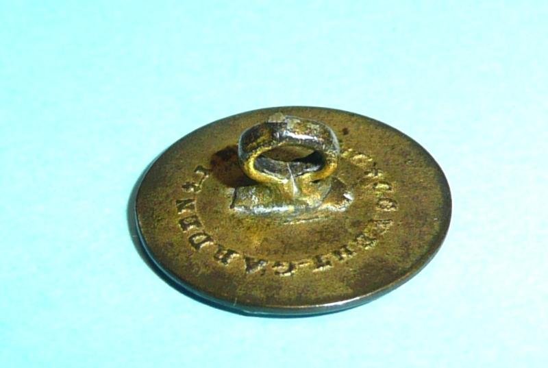 Georgian / Napoleonic Loyal Manx Fencible Infantry (Isle of Man) Officer's Gilt Flat Backed Tunic Coatee Button — image 3